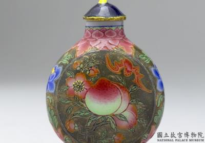 图片[2]-Glass-body painted enamel snuff bottle with auspicious symbols of prosperity and longevity, Qing dynasty, Qianlong reign (1736-1795)-China Archive